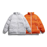 Man Fall Winter Outfis Winter Clothes Letters Full Printed Cotton Coat Jacket Fashion Brand Loose Couple Thickened Cotton Padded Coat