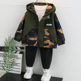 Toddler Boys Jackets Boy's Camouflage Coat Spring and Autumn Hooded Jacket