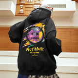 Smiley Face Hoodie Street Oversize Fall/Winter Hoodie Men's plus Size
