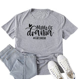 Boy Mama T Shirt Mama of Drama Letter Print T-shirt