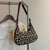 The Teacher Tote Black and White Striped Underarm Bag Women's Bag Autumn Baguette Bag Shoulder Handbag