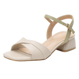 Nude Wide Fit Block Heels Sandals
