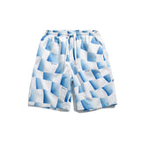 Men Shorts Plaid Printed Straight Shorts