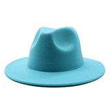 Walter White Fedora Fur Felt Hat Men and Women Autumn Winter Retro Fedora Hat