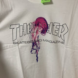 Thrasher T Shirt Thrasher Jellyfish Flame Loose Short Sleeve Fall Winter Couples