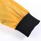 Tactics Style Men Outdoor Windproof Coat Men Casual Jacket Yellow Stand Collar Zipper Solid Color Casual Jacket