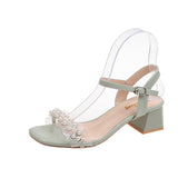 Nude Chunky Heel Sandals