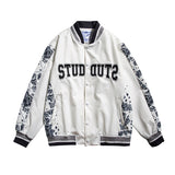 Letterman Jacket Outfit Senior Jackets Varsity Baseball Coat Stitching Letter Embroidery Casual Top