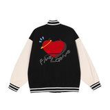 Letterman Jacket Outfit Senior Jackets Varsity Baseball Coat Embroidered Baseball Uniform Men's Loose Stand-up Collar Jacket
