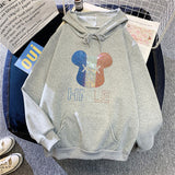 Slogan Graphic Hoodie Velvet Padded Hooded Sweatshirt Women's Coat