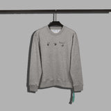 Off White Sweatshirts Long Sleeve round Neck Neck Sweater for Men and Women Autumn and Winter Gradient Arrow Print Series round Neck Sweater