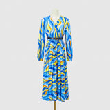 Nina Parker Dresses Pleated Long Sleeve Dress