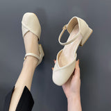 Nude Chunky Heel