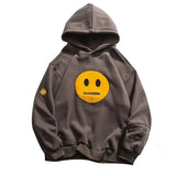 Smiley Face Hoodie Autumn and Winter Men's Hoodie Fleece Hoodie
