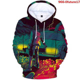 Back to the Future Costume Printed Sweater Spring and Autumn plus Velvet Full Color Hoodie Casual Top