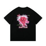 Men T Shirt Summer Casual Tops Men's Clothes Summer Wear National Fashion Boys round Neck Short Sleeve Casual Love Devil T-shirt Fashion