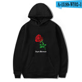 Black Rose Hoodie Payton Moormeier Printed Series Men's and Women's Hooded Sweater Autumn and Winter