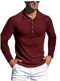 Polo Shirts Men's Sports Autumn High Elastic Long Sleeve Polo Shirt