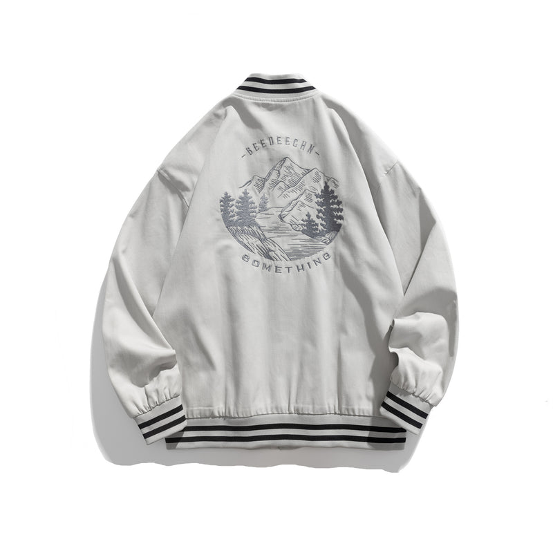 Letterman Jacket Outfit Senior Jackets Varsity Baseball Coat Autumn Men's Casual Easy Matching Coat