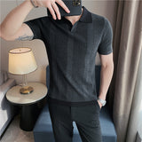 Men Polo Shirts Lapel Short Sleeve T-shirt