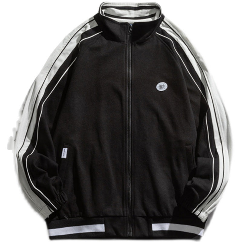 Letterman Jacket Outfit Senior Jackets Varsity Baseball Coat Men's Retro Loose Casual Jacket