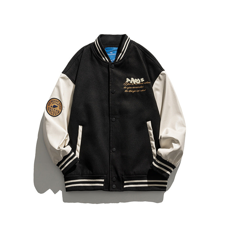 Letterman Jacket Outfit Senior Jackets Varsity Baseball Coat Jacket Loose Casual Top