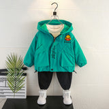 Toddler Boys Jackets Boys' Coat Spring and Autumn Small Yellow Duck Trench Coat