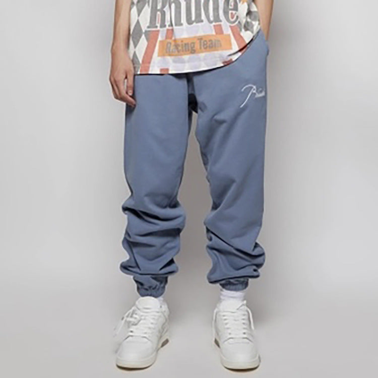 Rhude Pant Embroidery Loose Retro Casual