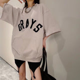 Fog Sweatshirt Short Sleeve Pullover Round Neck 3/4 Sleeves Sweater Loose Men's Trendy Plus Size Retro Sports Fear Of God essential