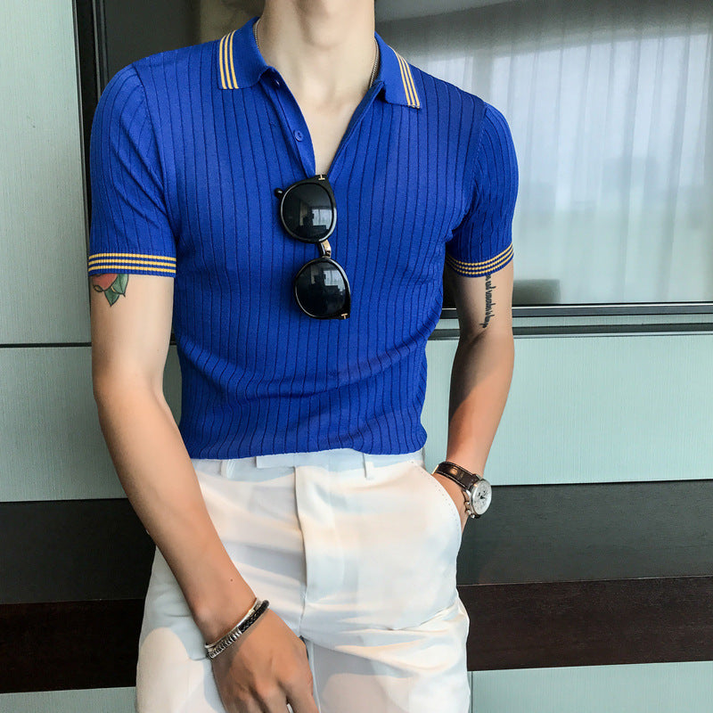 Men Polo Shirts Lapel T-shirt