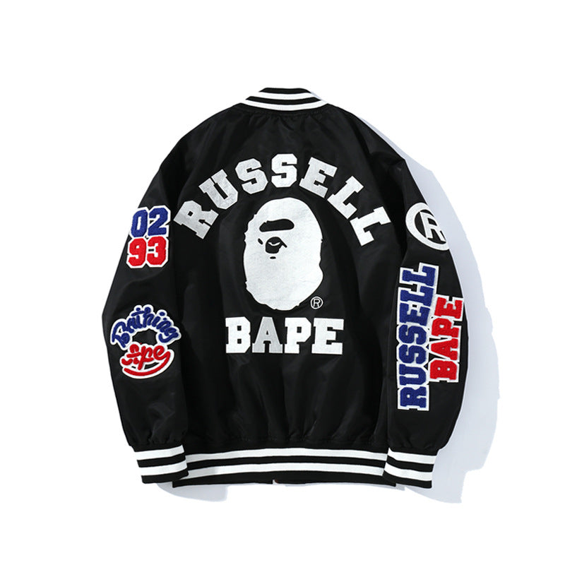 BAPE Varsity Jacket Embroidered Jacket Men's Casual Jacket