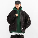 Letterman Jacket Outfit Senior Jackets Varsity Baseball Coat Men's Stand Collar Air Force Jacket