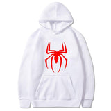 Men Spider Hoodie Spider-Man Pattern Printed Fleece Hoodie