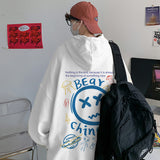 Smiley Face Hoodie Fall Hoodie Men's Loose