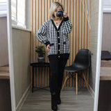 Preppy Aesthetic Outfits Knitted Cardigan Women's Autumn and Winter Loose V-neck Long-Sleeved Knitted Jacket
