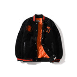 BAPE Varsity Jacket Winter Clothing Thickened Cotton Clothing Sports Embroidery Jacket