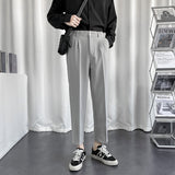 Men Suit Pants Men's Straight Trousers