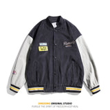Varsity Jacket for Men Men Retro Street Contrast Color Corduroy Baseball Uniform Baseball Jackets