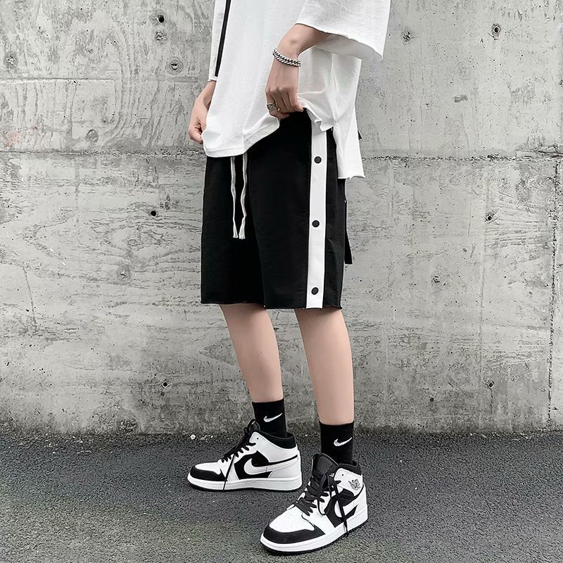 Summer Men Shorts Breasted Shorts Straight Sports Pants