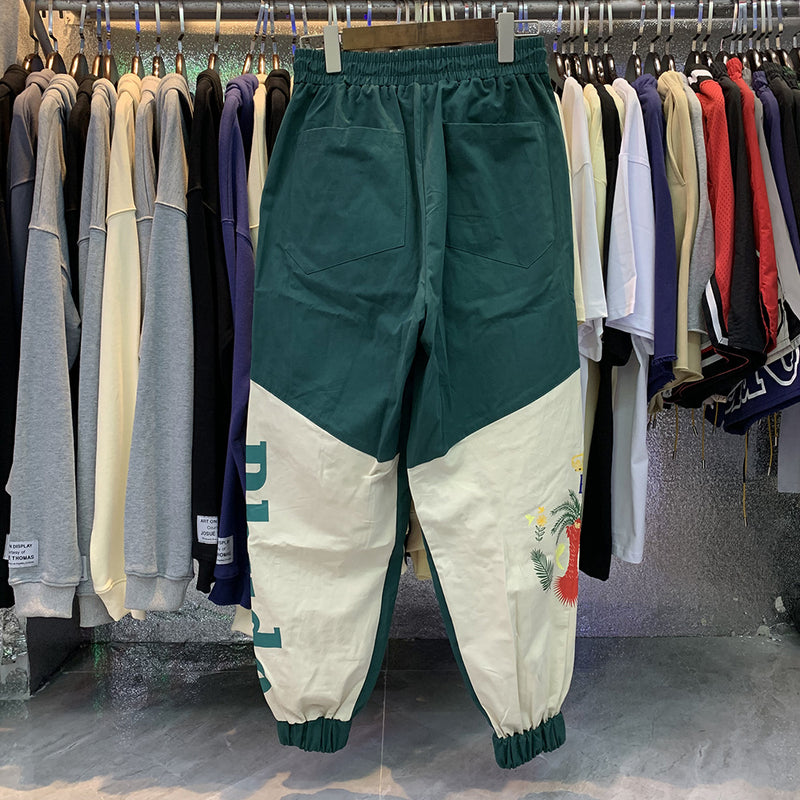 Rhude Pant Printed Patchwork Casual Trousers for Men