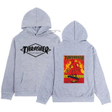 Thrasher Hoodie Fall Men's Clothing Casual plus Size Coat