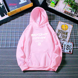 Slogan Graphic Hoodie Blue Printed Coat