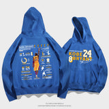 In Memory of Kobe Hoodie Kobe Glory Hall of Fame Commemorative Hooded Sweater Fleece-Lined