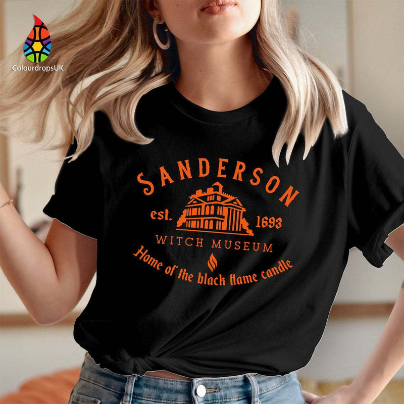 Halloween Costumes Sanderson Witch Printed round Neck T-shirt for Women