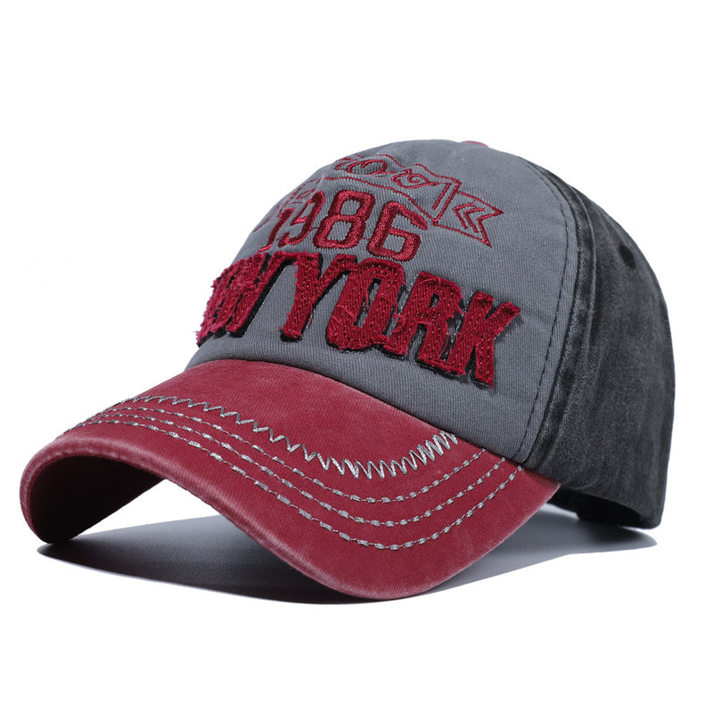 Yankee Baseball Cap English Embroidered Baseball Cap Men's and Women's Peaked Cap