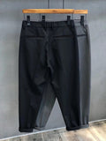 Men Suit Pants Slim Straight Casual Trousers