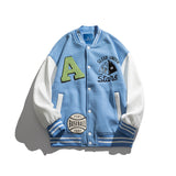 Letterman Jacket Outfit Senior Jackets Varsity Baseball Coat Men's Loose Couple Casual Jacket