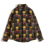 Man Fall Winter Outfis Winter Street Tide Brand Couple Wear Hip Hop Plaid Casual Shirt Jacket