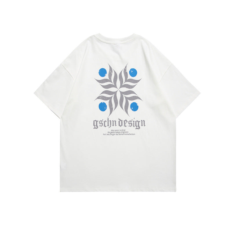 Man Summer T Shirt Printed Round Neck