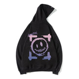 Smiley Face Hoodie Hooded Sweater Men's Trendy plus Size Coat